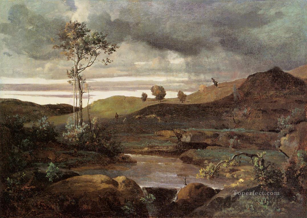The Roman Campagna in Winter plein air Romanticism Jean Baptiste Camille Corot Oil Paintings